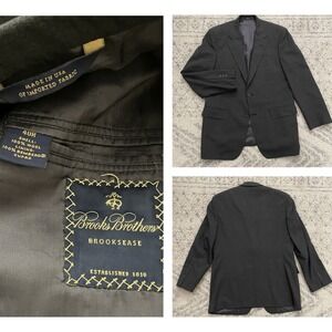 Brooks Brothers Brooksease Union Made Wool Sport Coat Blazer Jacket Mens 40R USA